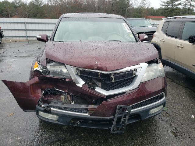 2HNYD2H66AH519010 - 2010 ACURA MDX TECHNOLOGY BURGUNDY photo 5