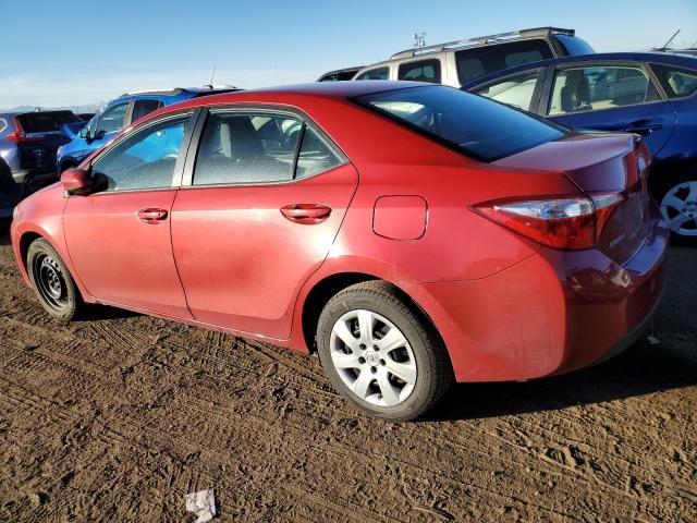 5YFBURHE1FP255076 - 2015 TOYOTA COROLLA L RED photo 2