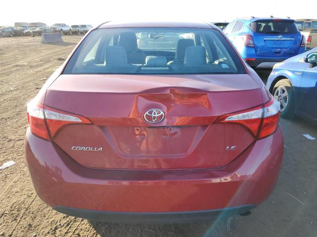 5YFBURHE1FP255076 - 2015 TOYOTA COROLLA L RED photo 6