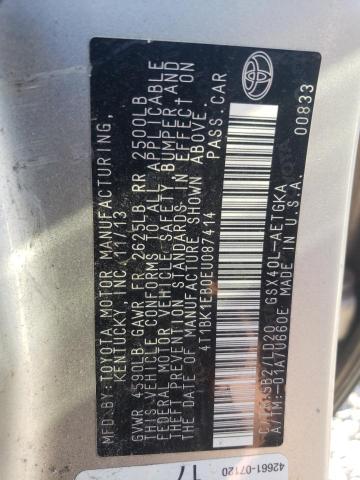 4T1BK1EB0EU087414 - 2014 TOYOTA AVALON BASE 金色 照片 12