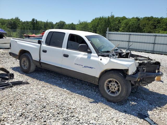 1B7GL2ANXYS759699 - 2000 DODGE DAKOTA QUAD WHITE photo 4