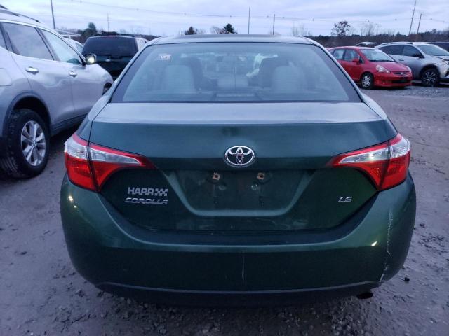 2T1BURHE7FC379885 - 2015 TOYOTA COROLLA L GREEN photo 6