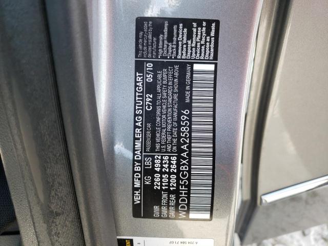 WDDHF5GBXAA258596 - 2010 MERCEDES-BENZ E 350 SILVER photo 13