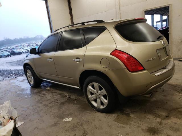 JN8AZ08WX7W627738 - 2007 NISSAN MURANO SL GOLD photo 2