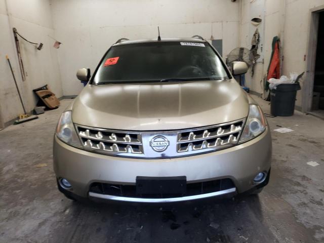 JN8AZ08WX7W627738 - 2007 NISSAN MURANO SL GOLD photo 5