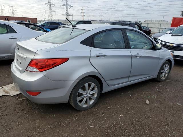 KMHCU4AE7EU601047 - 2014 HYUNDAI ACCENT GLS SILVER photo 3