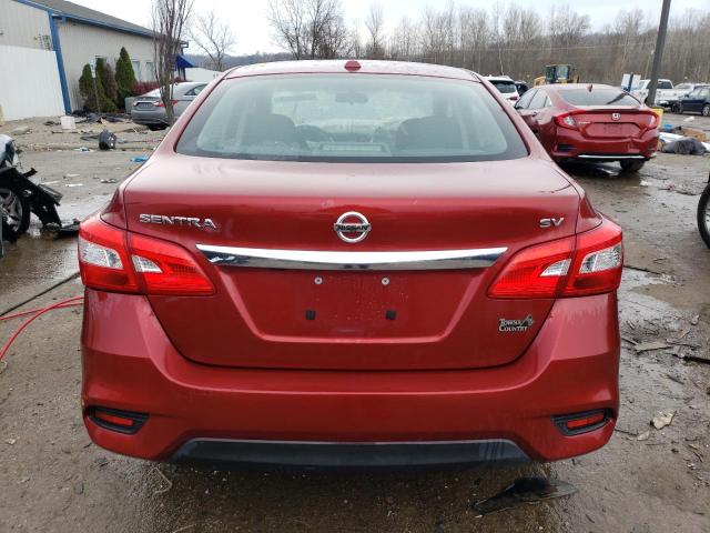 3N1AB7AP1HY291888 - 2017 NISSAN SENTRA S RED photo 6