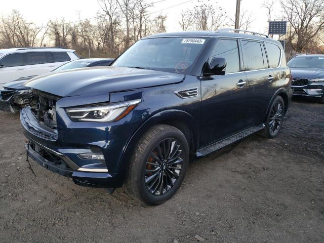 JN8AZ2AF4N9743485 - 2022 INFINITI QX80 LUXE BLUE photo 1