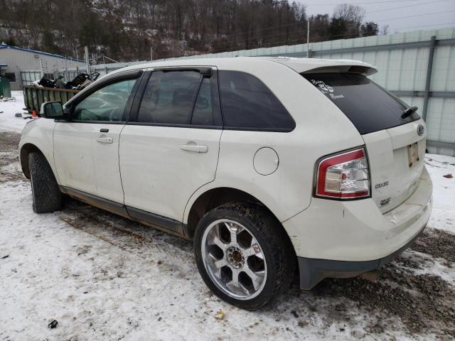 2FMDK4JC7ABB51568 - 2010 FORD EDGE SEL WHITE photo 2