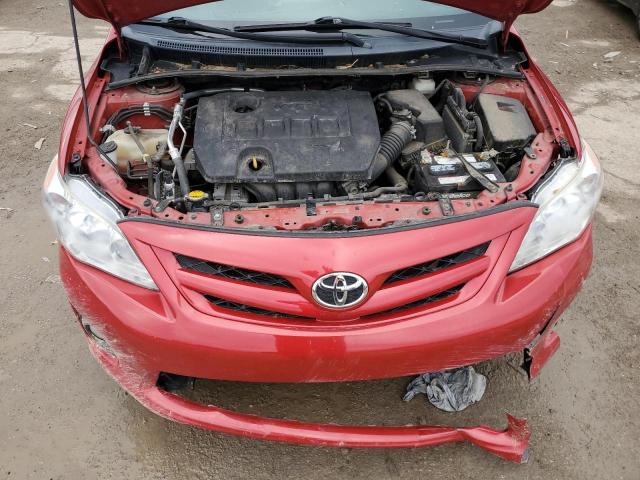 2T1BU4EE7BC564147 - 2011 TOYOTA COROLLA BASE RED photo 11