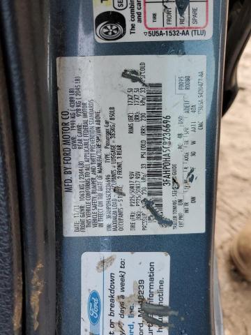 3FAHP0HA5CR236696 - 2012 FORD FUSION SE TEAL photo 13