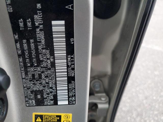 5TDJKRFH9GS262283 - 2016 TOYOTA HIGHLANDER XLE GRAY photo 13