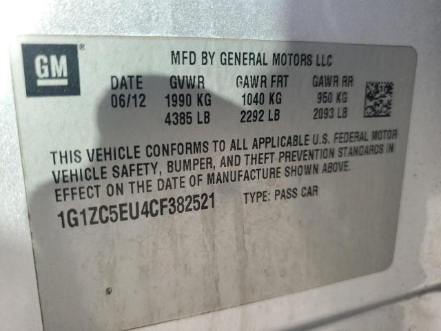 1G1ZC5EU4CF382521 - 2012 CHEVROLET MALIBU 1LT Күміс фото 13