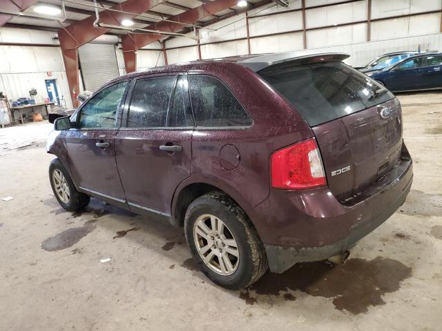 2FMDK3GC4BBB34469 - 2011 FORD EDGE SE MAROON photo 2