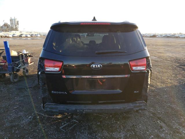 KNDMC5C16F6045492 - 2015 KIA SEDONA EX BLACK photo 6