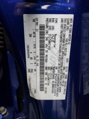 1FADP3F22DL230074 - 2013 FORD FOCUS SE BLUE photo 12