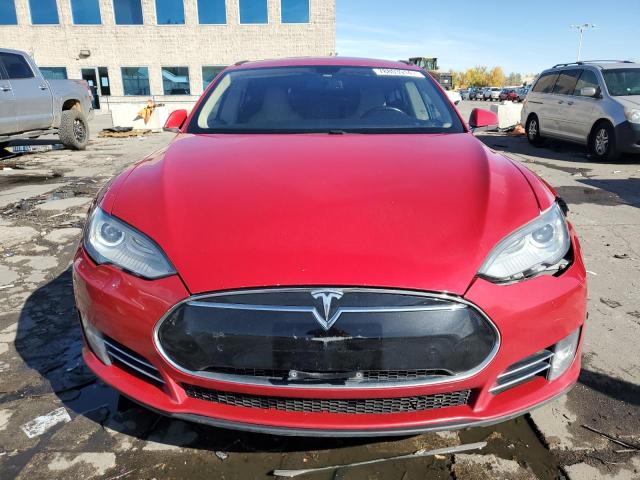 5YJSA1H1XEFP43699 - 2014 TESLA MODEL S RED photo 5