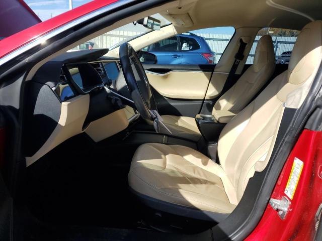 5YJSA1H1XEFP43699 - 2014 TESLA MODEL S RED photo 7