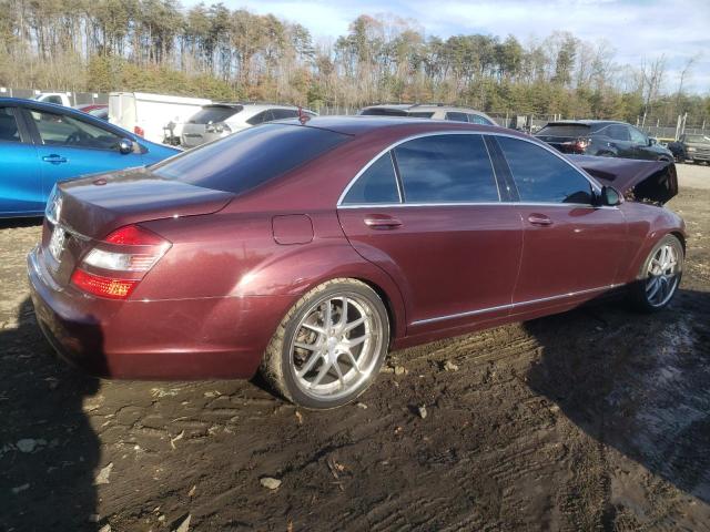 WDDNG71X77A064293 - 2007 MERCEDES-BENZ S 550 MAROON photo 3