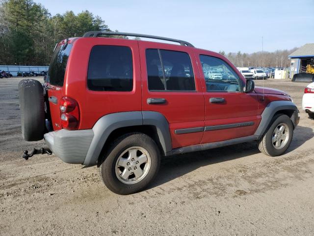 1J4GL48K86W149825 - 2006 JEEP LIBERTY SPORT RED photo 3