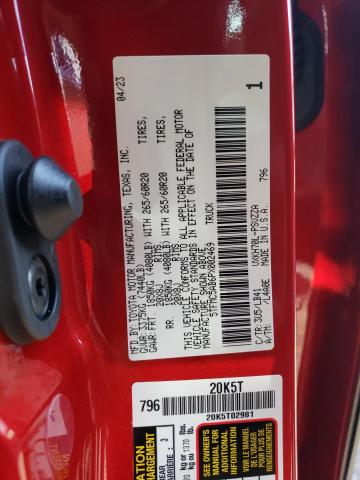 5TFMC5AB6PX002469 - 2023 TOYOTA TUNDRA CREWMAX PLATINUM RED photo 12