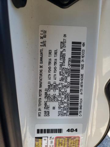 3TYRX5GN4NT049583 - 2022 TOYOTA TACOMA ACCESS CAB თეთრი ფოტო 12