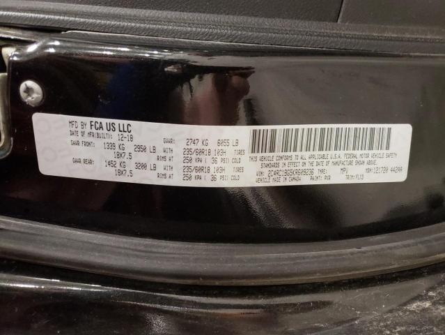 2C4RC1BG5KR609236 - 2019 CHRYSLER PACIFICA TOURING L BLACK photo 13