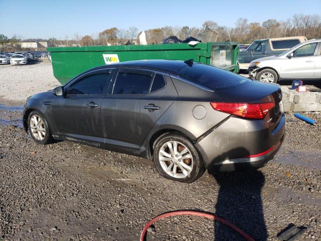 5XXGN4A75DG134381 - 2013 KIA OPTIMA EX GRAY photo 2