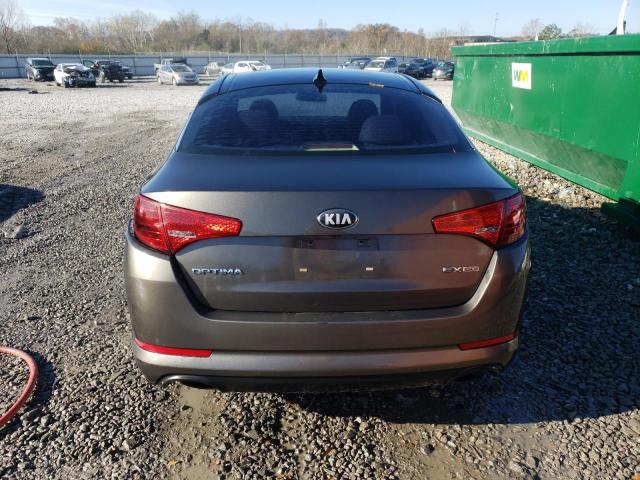 5XXGN4A75DG134381 - 2013 KIA OPTIMA EX GRAY photo 6