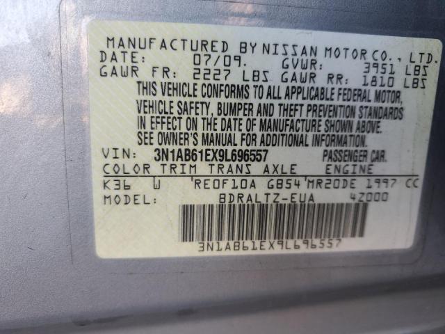 3N1AB61EX9L696557 - 2009 NISSAN SENTRA 2.0 GRAY photo 12