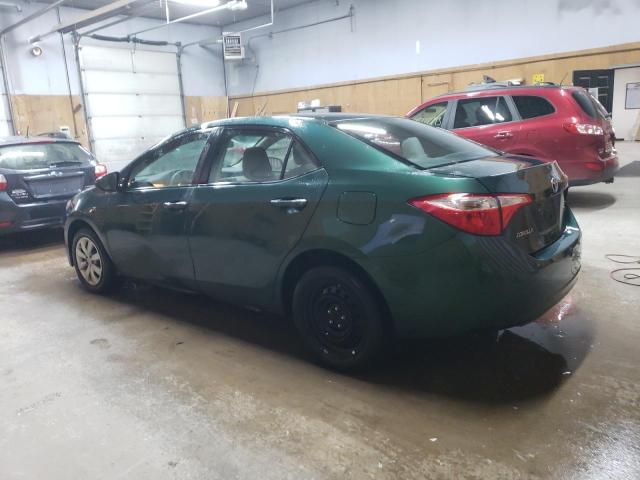 2T1BURHE8GC706652 - 2016 TOYOTA COROLLA L GREEN photo 2