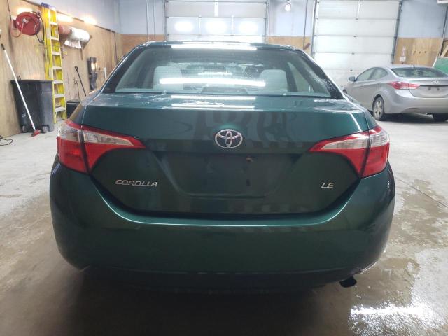 2T1BURHE8GC706652 - 2016 TOYOTA COROLLA L GREEN photo 6