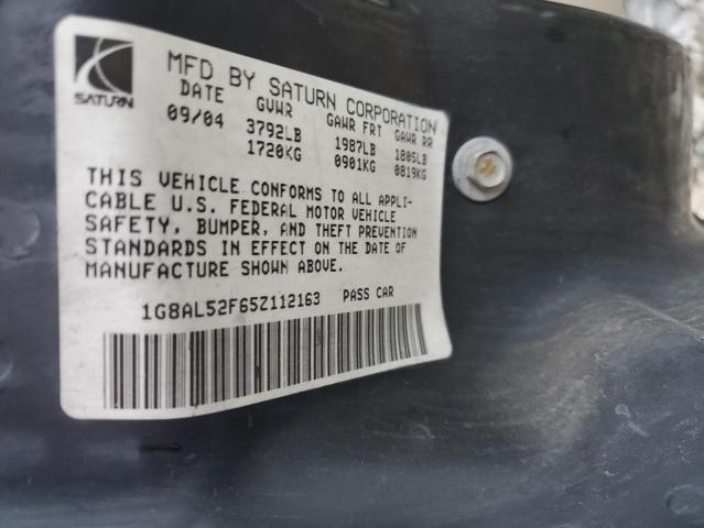 1G8AL52F65Z112163 - 2005 SATURN ION LEVEL 3 GOLD photo 12