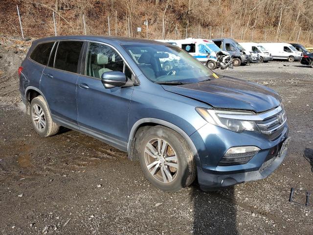 5FNYF6H75HB008193 - 2017 HONDA PILOT EXLN BLUE photo 4