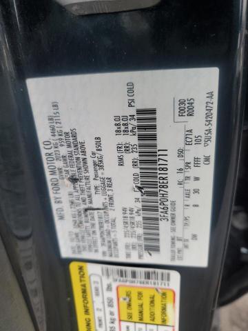 3FA6P0H78ER181711 - 2014 FORD FUSION SE BLACK photo 12