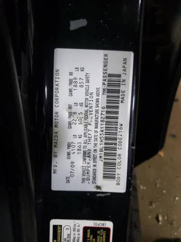 JM1BL1H55A1182716 - 2010 MAZDA 3 S BLACK photo 12