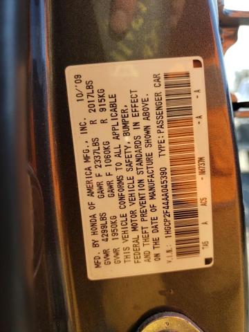 1HGCP2F44AA045390 - 2010 HONDA ACCORD LXP SILVER photo 13