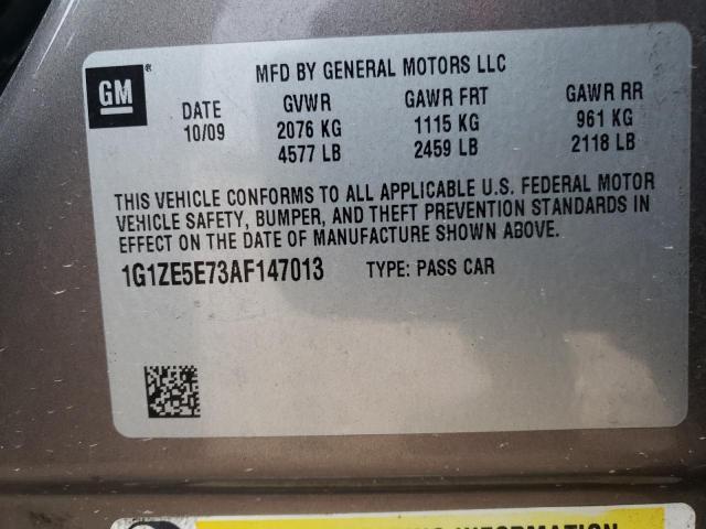 1G1ZE5E73AF147013 - 2010 CHEVROLET MALIBU LTZ ყავისფერი ფოტო 12