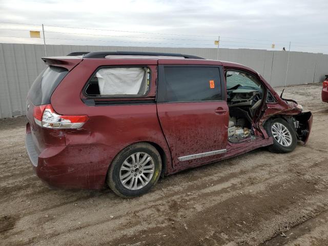 5TDYK3DC8ES415929 - 2014 TOYOTA SIENNA XLE RED photo 3