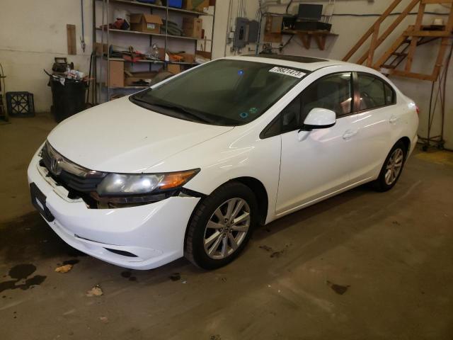 2HGFB2F87CH326294 - 2012 HONDA CIVIC EX WHITE photo 1