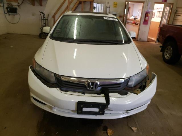 2HGFB2F87CH326294 - 2012 HONDA CIVIC EX WHITE photo 5