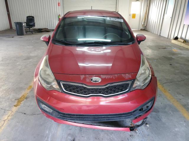 KNADN4A38D6305457 - 2013 KIA RIO EX RED photo 5