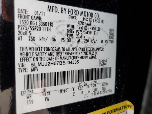 5LMJJ2H57BEJ04335 - 2011 LINCOLN NAVIGATOR შავი ფოტო 14