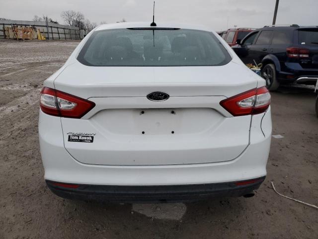 3FA6P0G74DR182581 - 2013 FORD FUSION S WHITE photo 6