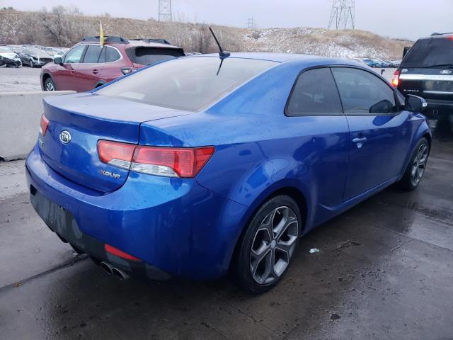 KNAFW6A30A5104848 - 2010 KIA FORTE SX BLUE photo 3