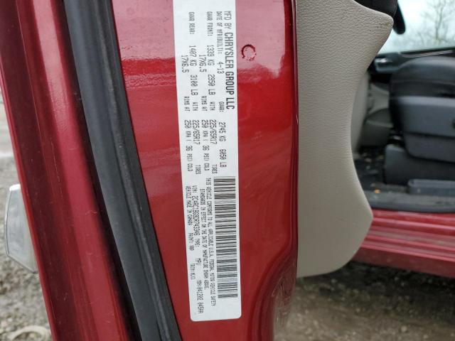 2C4RC1BG9DR743346 - 2013 CHRYSLER TOWN & COU TOURING წითელი ფოტო 13