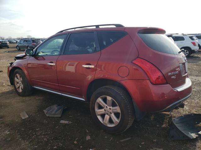 JN8AZ08WX7W646760 - 2007 NISSAN MURANO SL RED photo 2