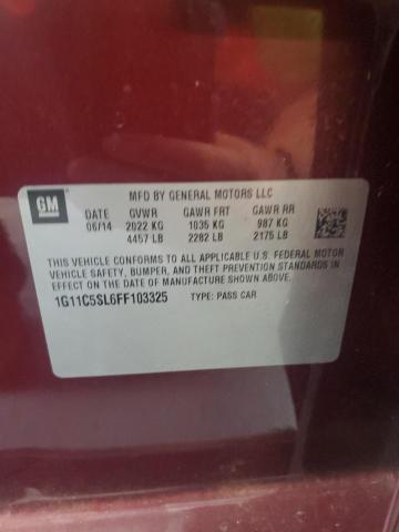 1G11C5SL6FF103325 - 2015 CHEVROLET MALIBU 1LT Qırmızı foto 13