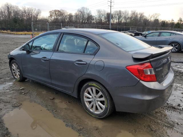 2HGFB2F93CH575393 - 2012 HONDA CIVIC EXL GRAY photo 2