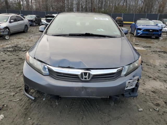 2HGFB2F93CH575393 - 2012 HONDA CIVIC EXL GRAY photo 5